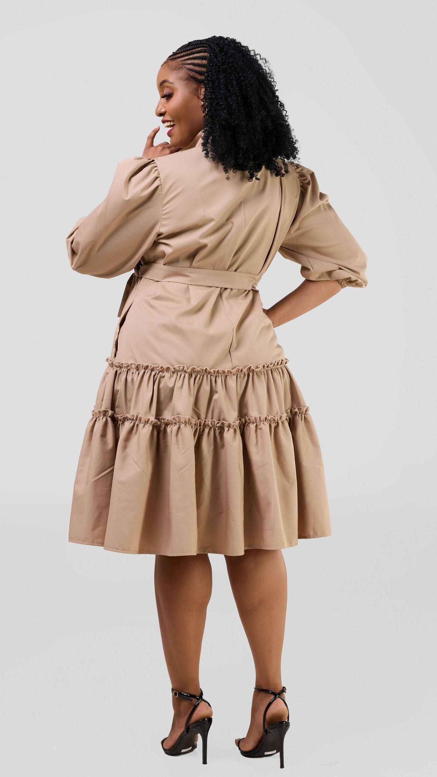 Lizola Melina Shift Dress - Beige