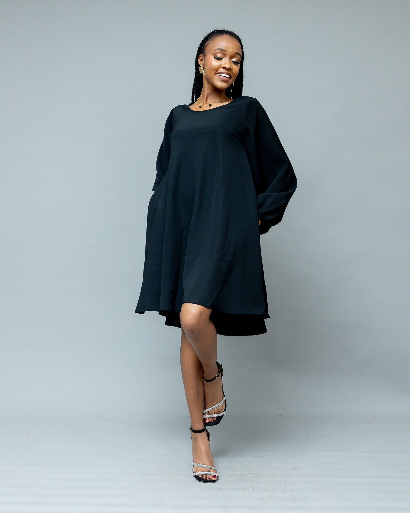 Afriwia Aura Shift Dress - Black