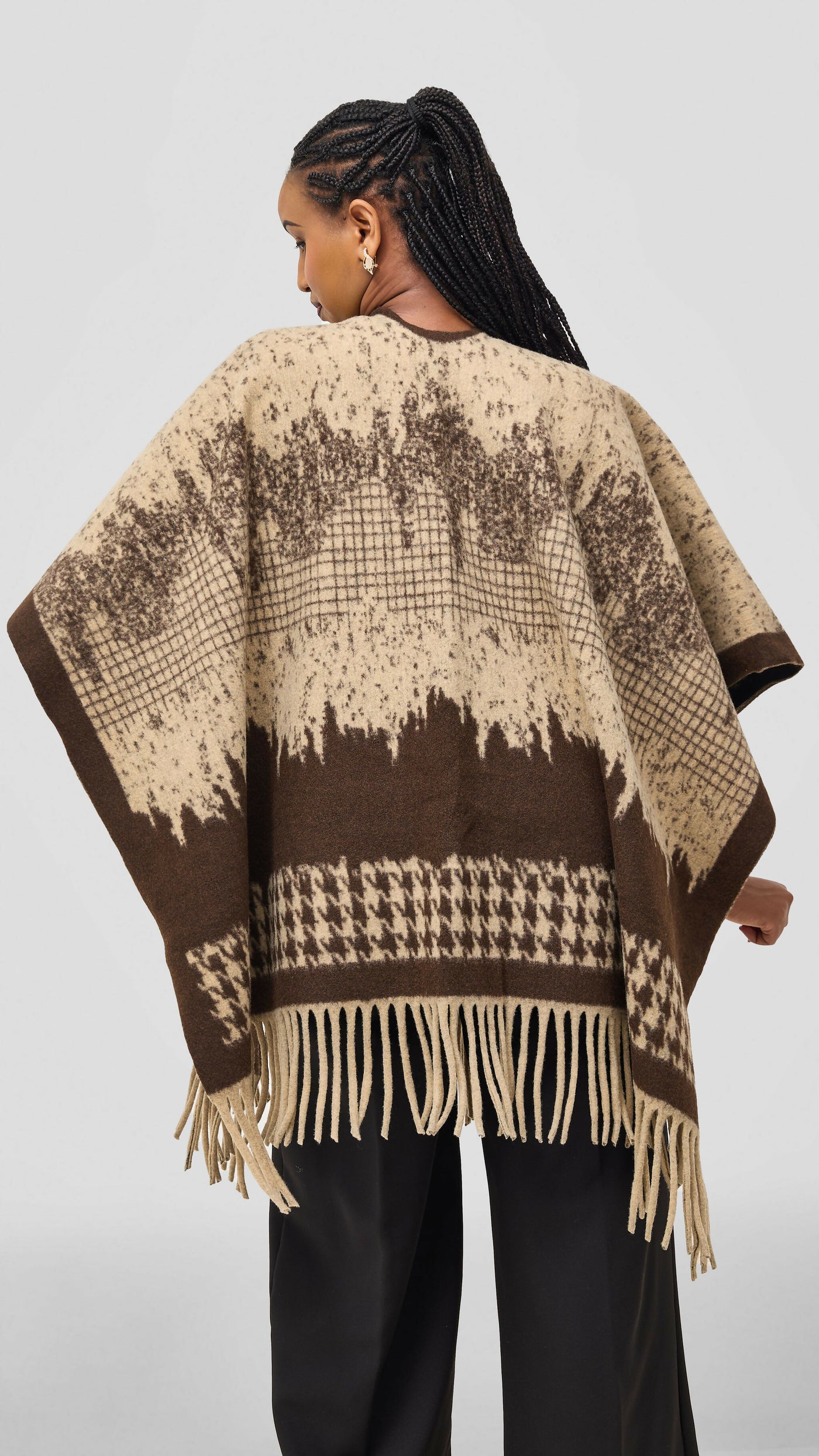 Afrodame Heavy Poncho - Brown
