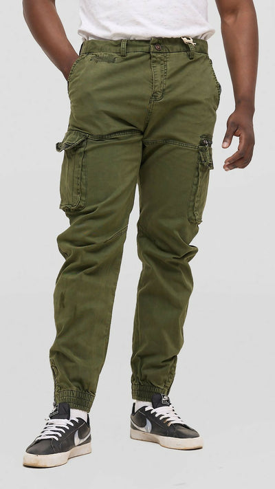 Stylish Brothers Zipper Down Men Cargo Pant - Jungle Green