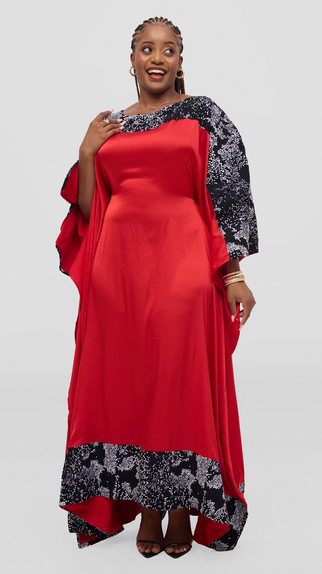 Kaftan Maxi Dress - Red