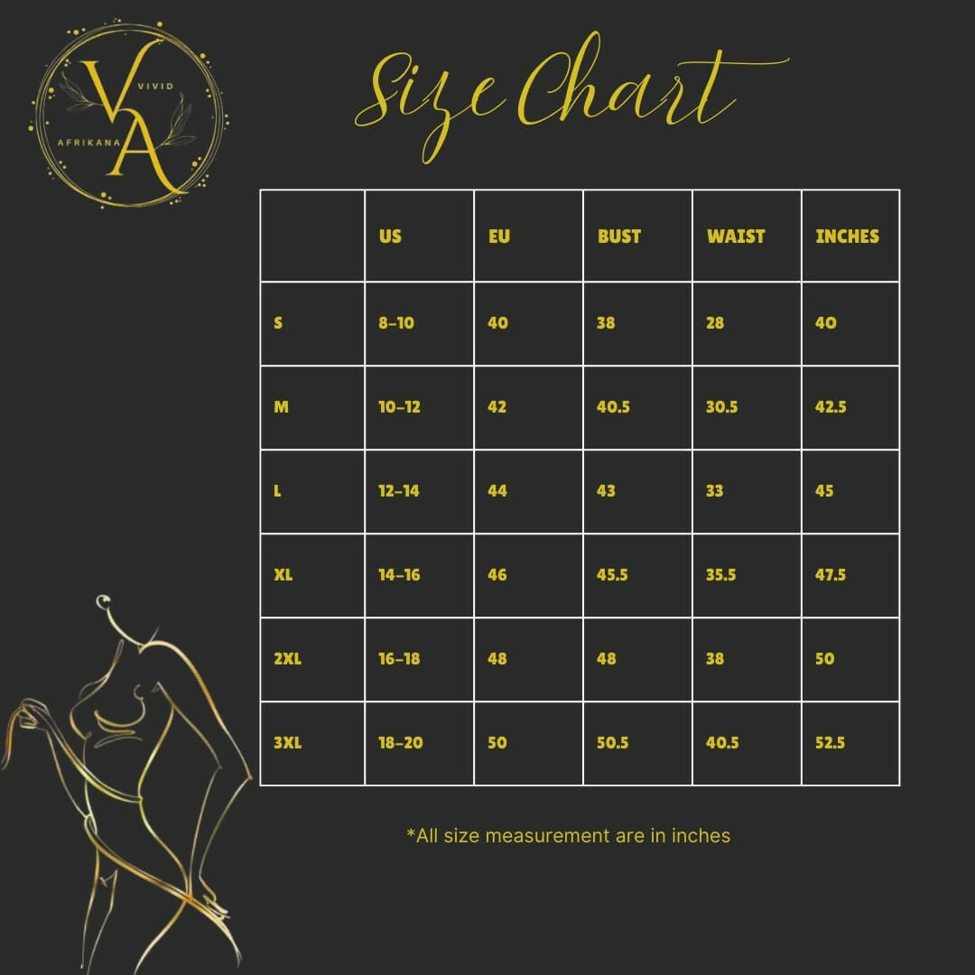 Vivid Afrikana Kari Kaftan Dress - Mustard - Shopzetu