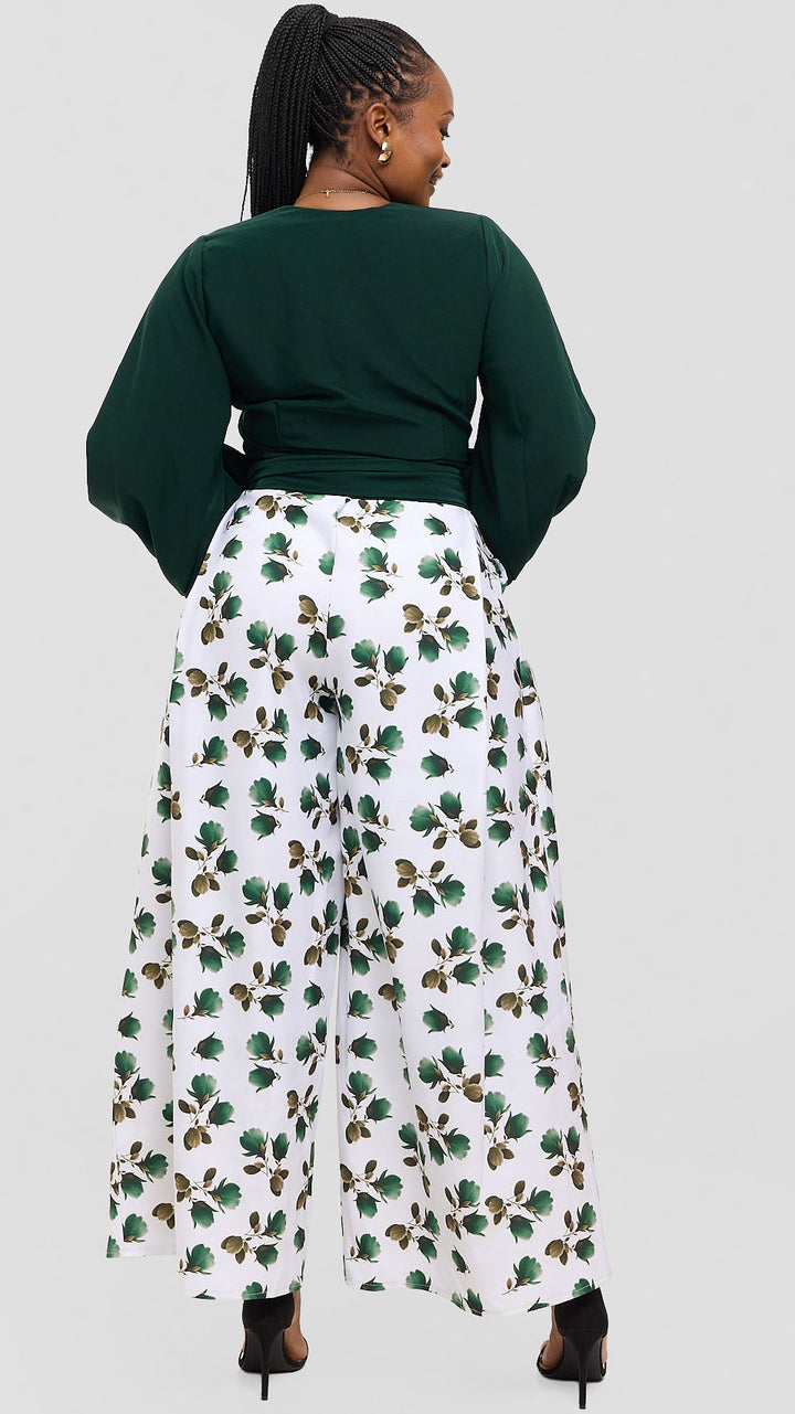 Eunike Midnight Bloom Palazzo Set - Emerald Green