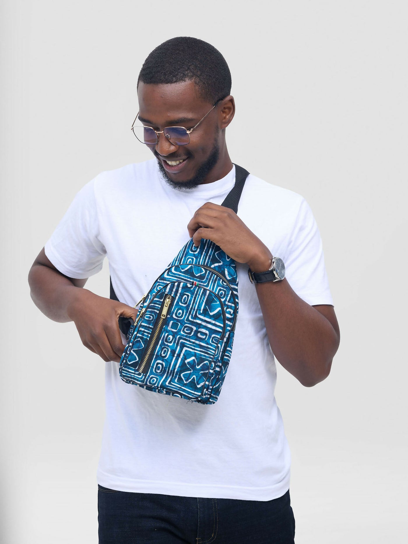 Taji Crossbody Bag - Blue - Shopzetu