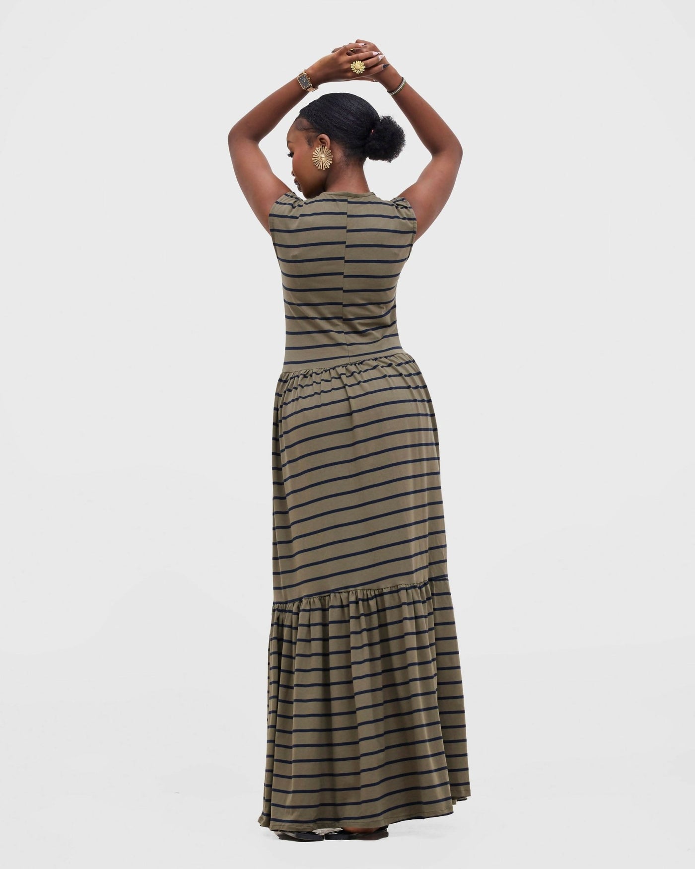Gravio Elowen Dress - Olive Green - Shopzetu