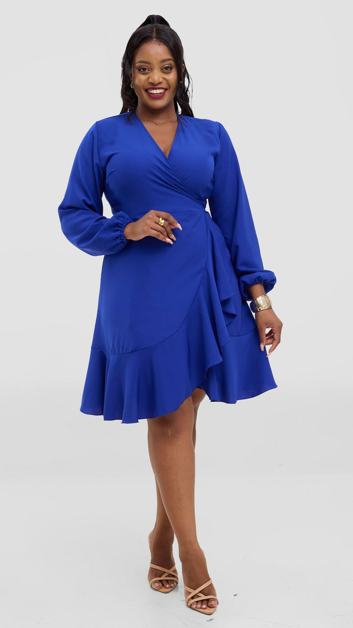 Lizola Budali Wrap Dress - Blue
