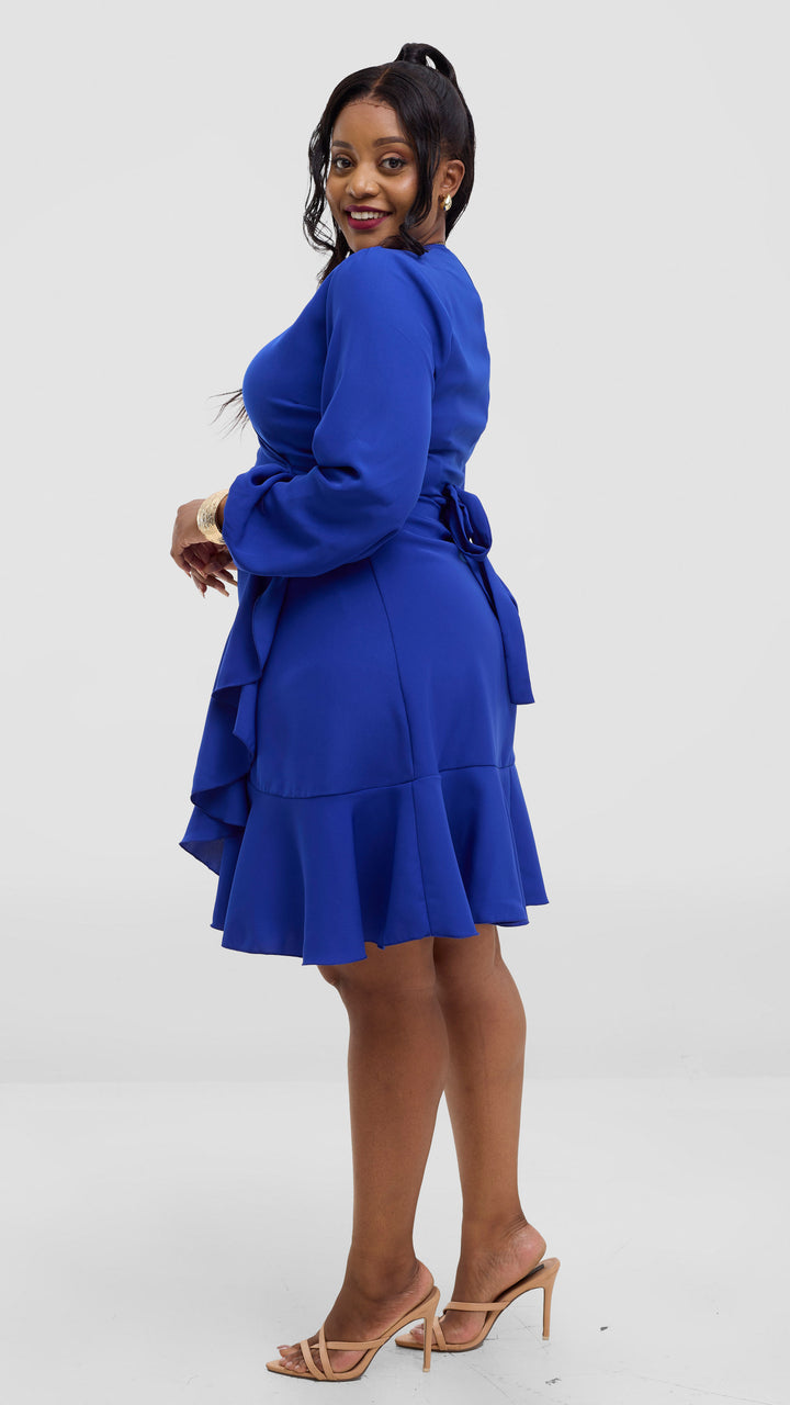 Lizola Budali Wrap Dress - Blue