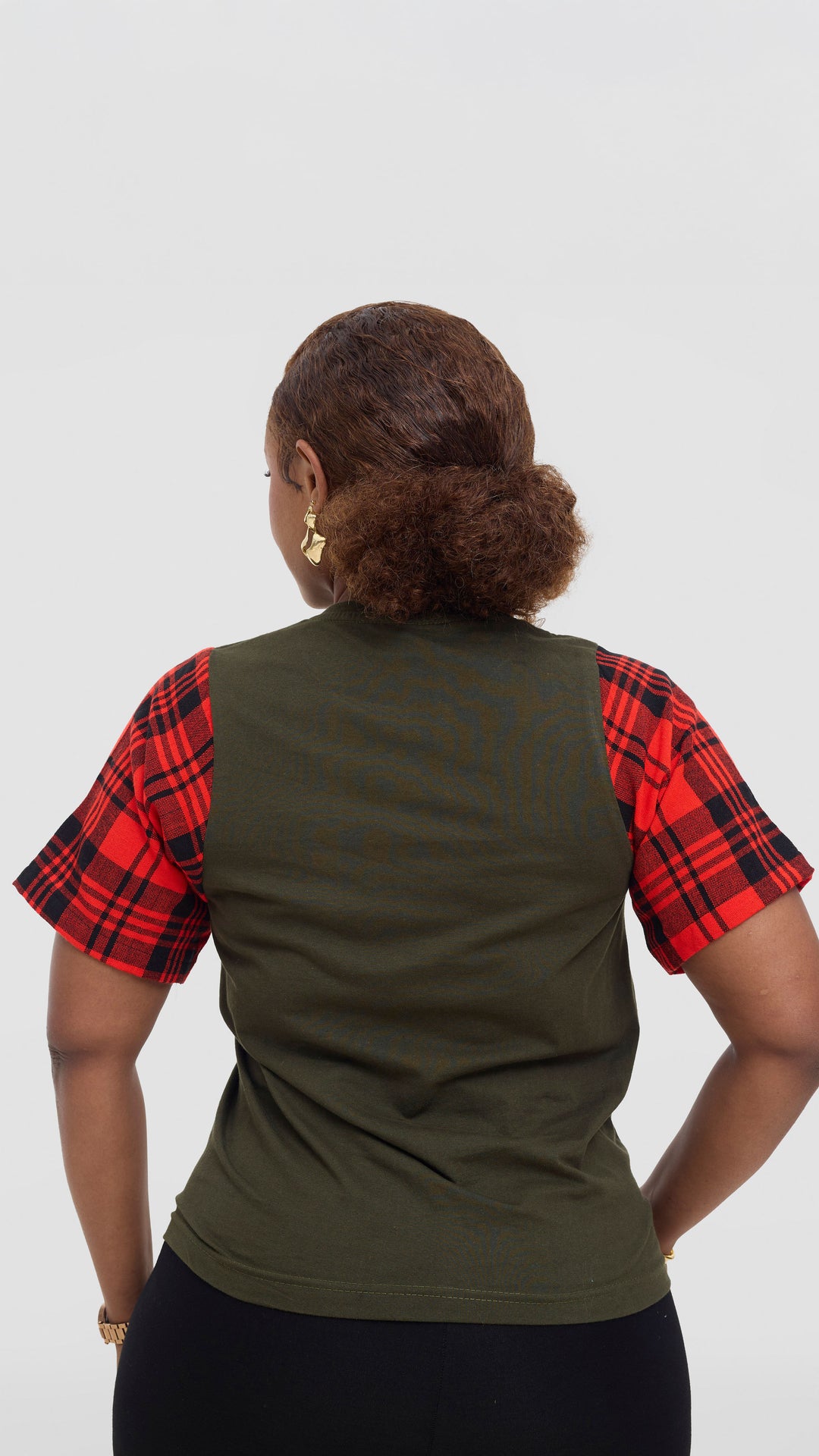 Princess Affair Tshirt with Maasai Detail - Olive Green