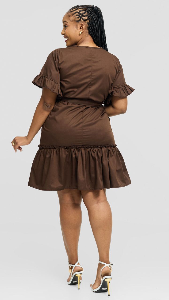 Lizola Tessa Shift Dress - Brown