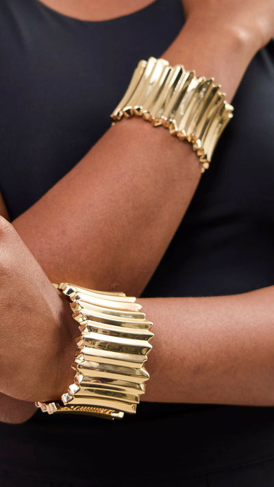 Afrodame Chunky Bangle - Gold