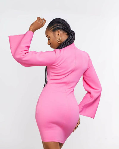 Da’Joy Fashions Vega Dress - Pink - Shopzetu