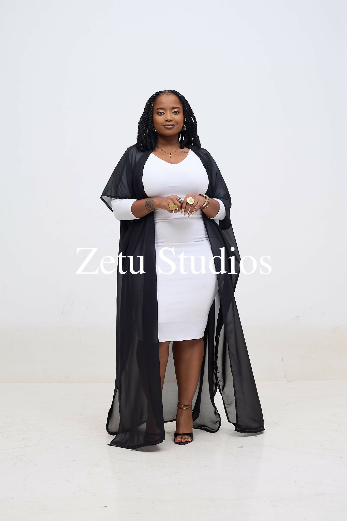 Poised Kimono - Black - Shopzetu