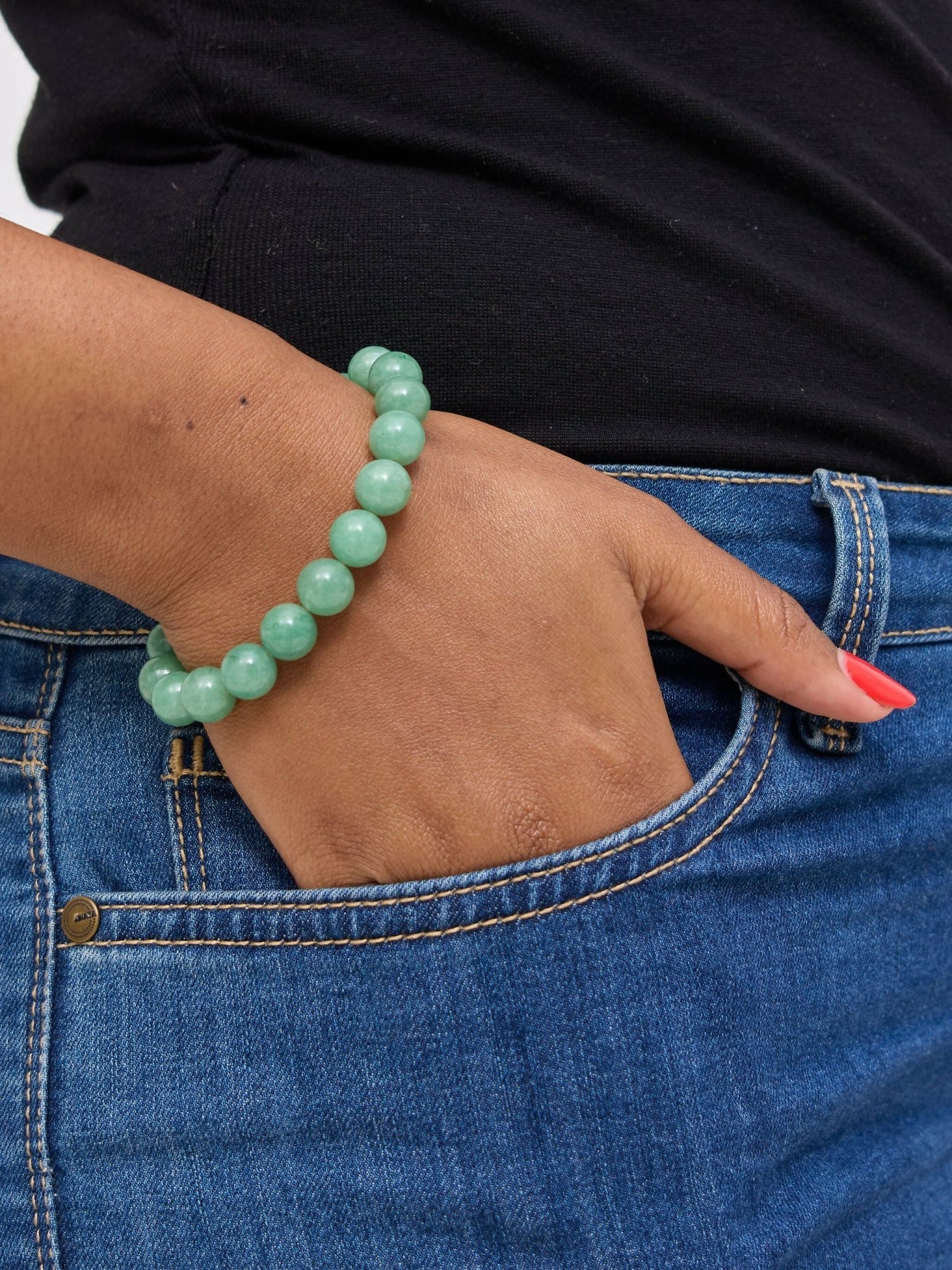 Exotic Gemstones Jewellers Crystal Bangle - Jade - Shopzetu