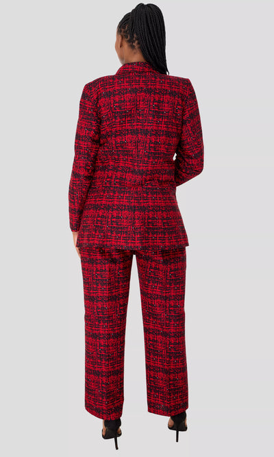 SBV Ankara Pant Suit - Maroon Print - Shopzetu