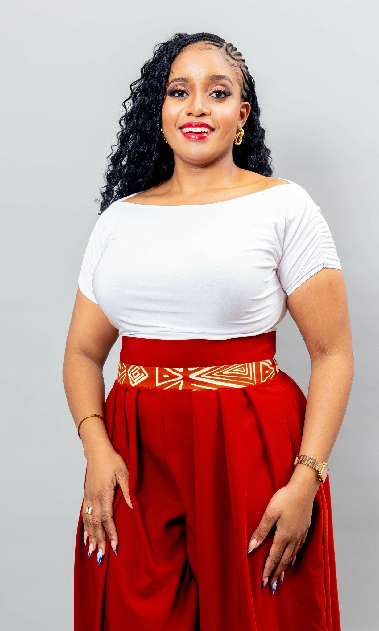 African Yuva Nuri Top - White - Shopzetu