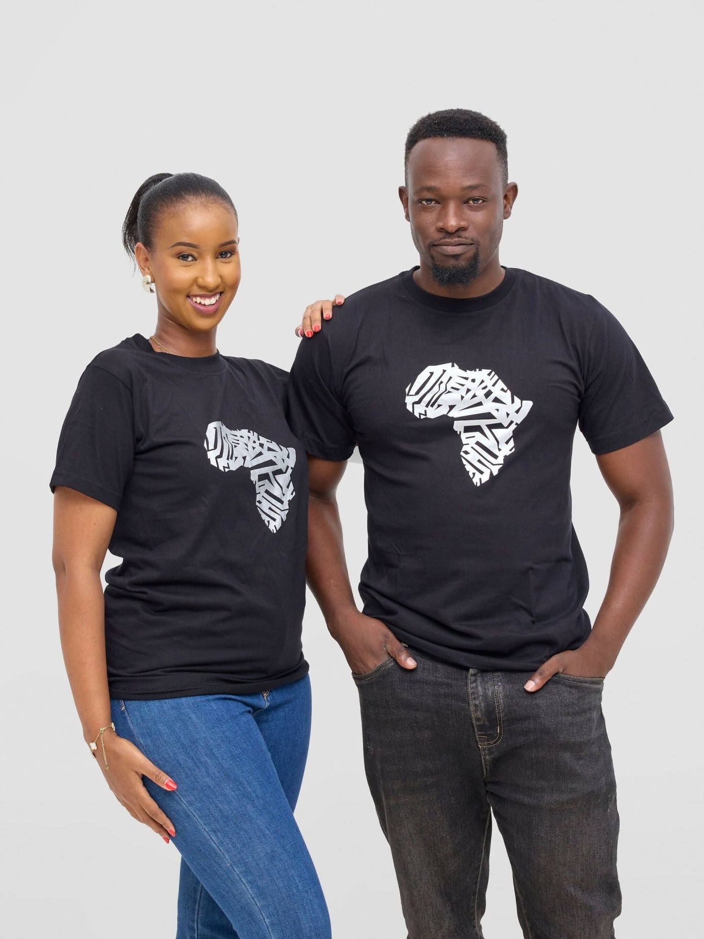Tuli Africa Map T-Shirt - Black - Shopzetu