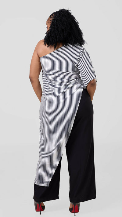 Pure Buxom One-Sided Longline Top - Blue