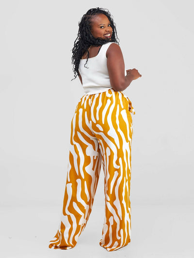 Jf Designs Palazzo Pants - Yellow - Shopzetu