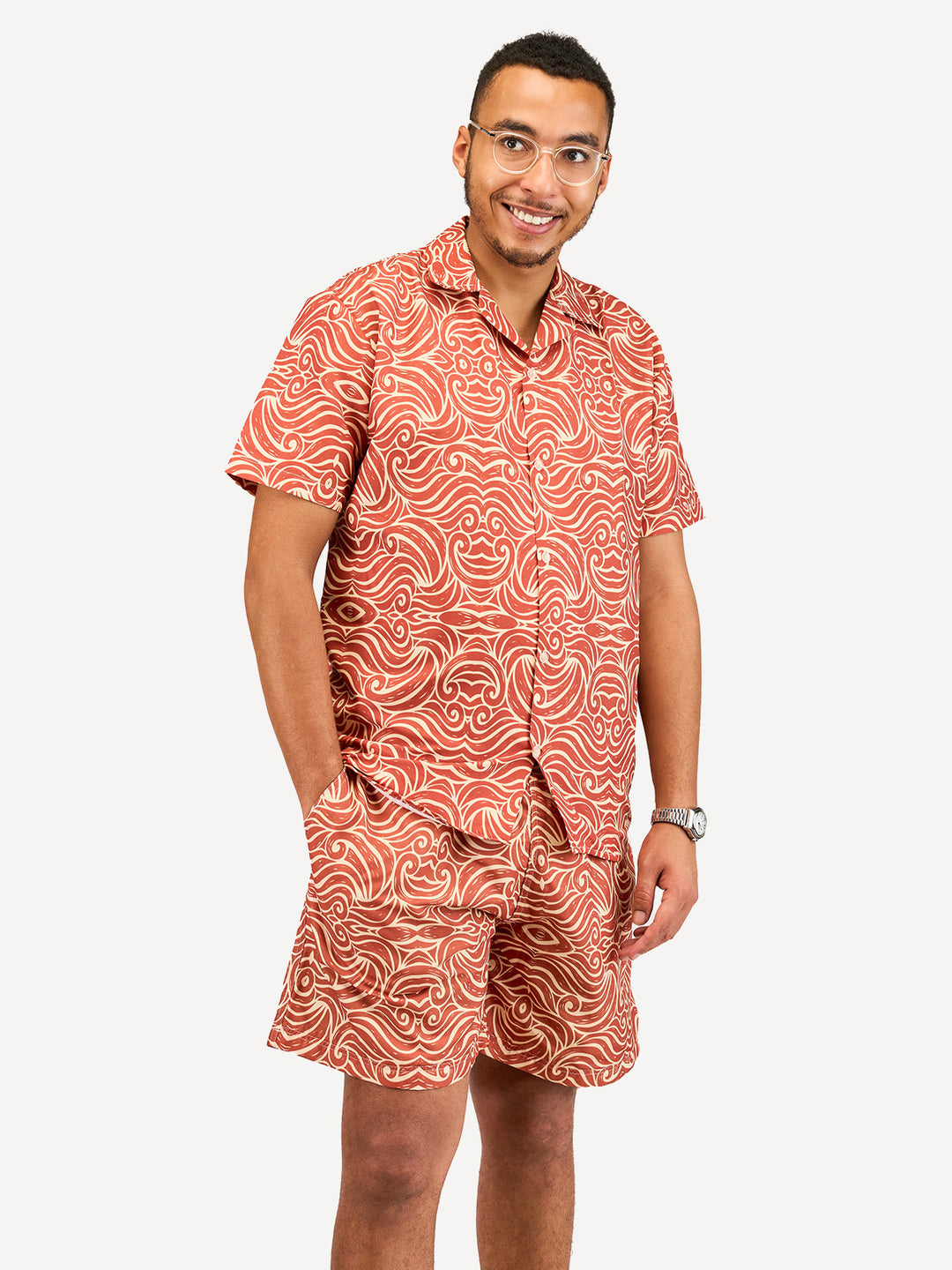 Kitu Kali Casual Shirts - Orange