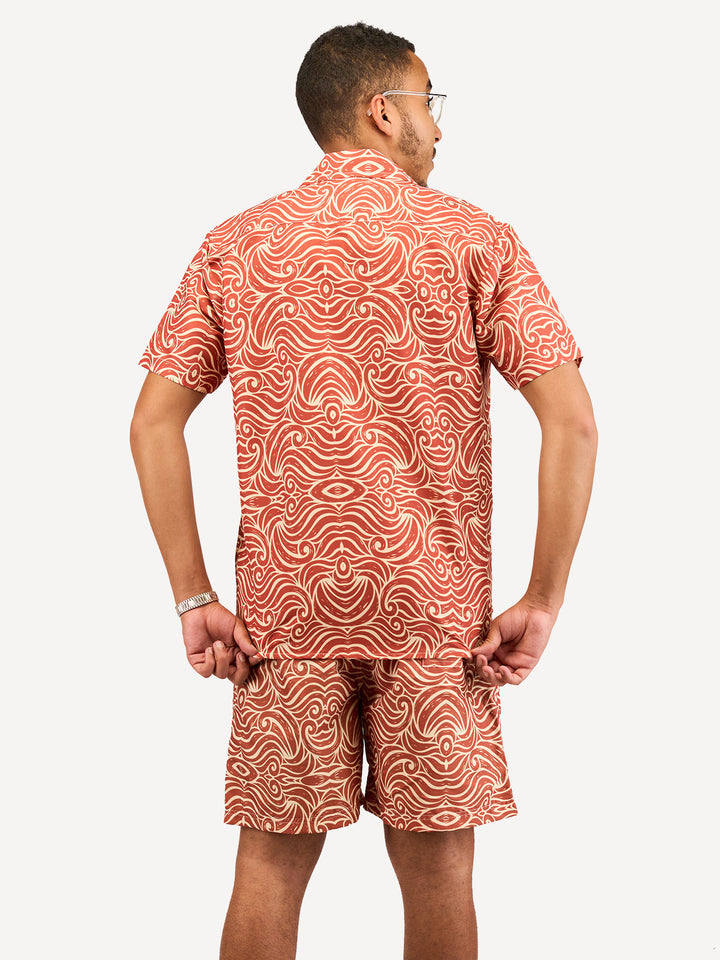 Kitu Kali Casual Shirts - Orange