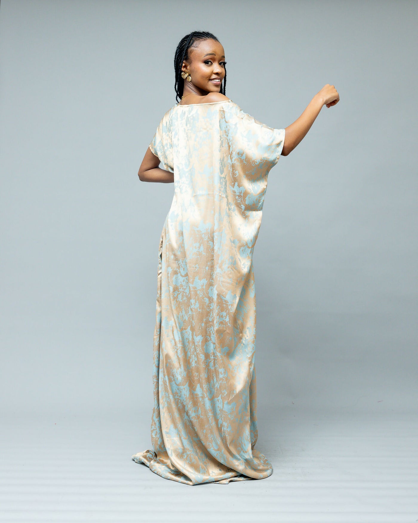 Afriwia Echo Kaftan Dress - Gold