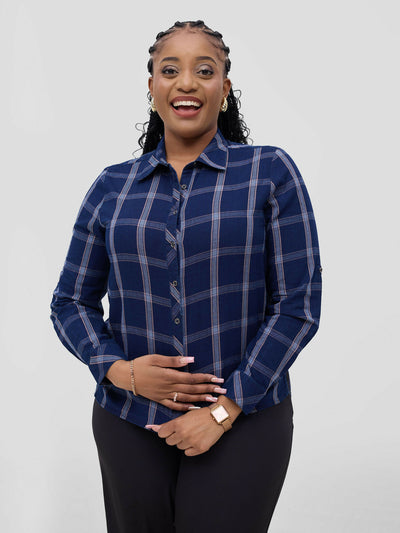 Zuana Roadstar Checked Shirt - Blue - Shopzetu