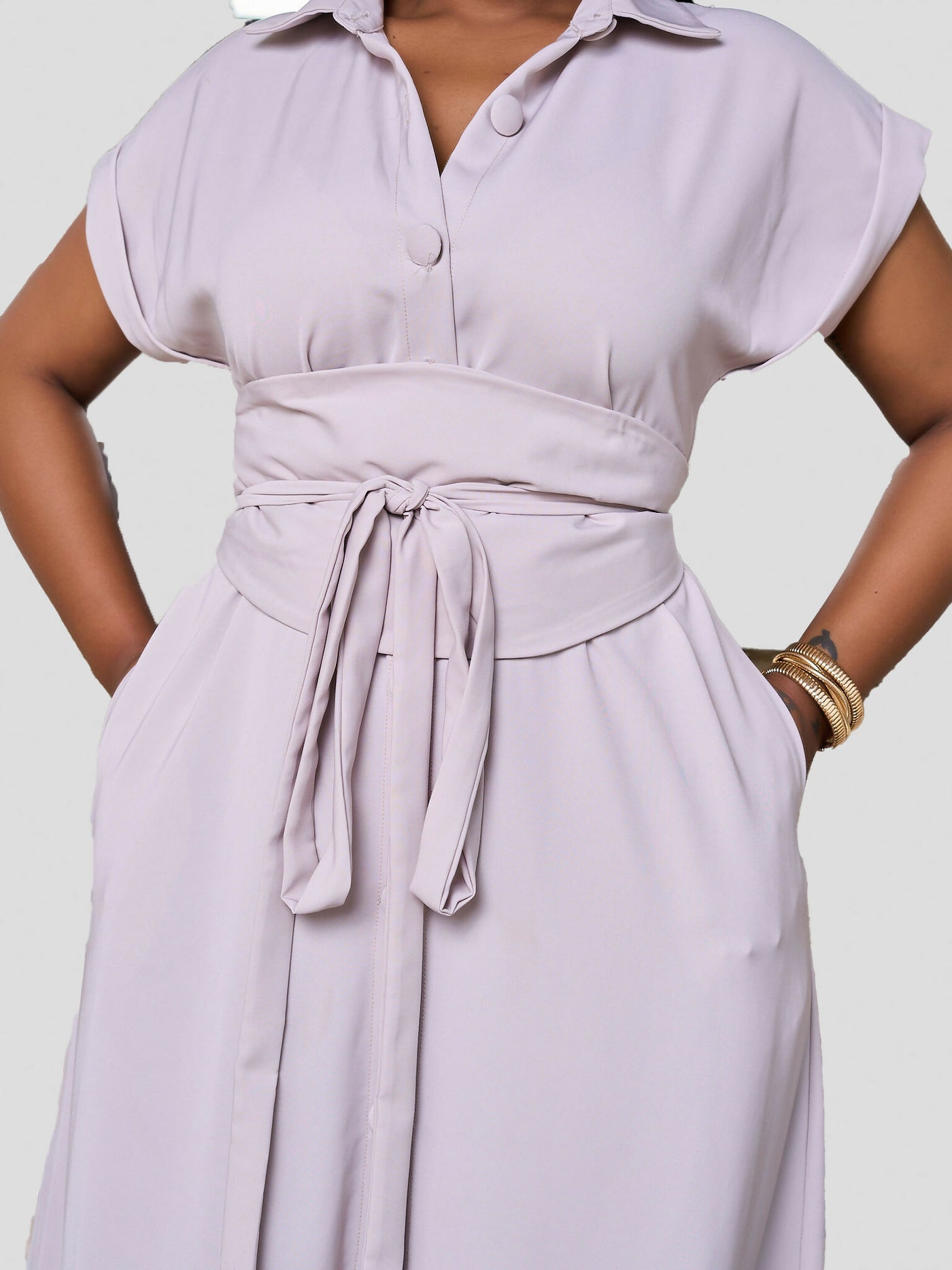 Plainchic Curvy Plus Size Nisha Dress - Nude