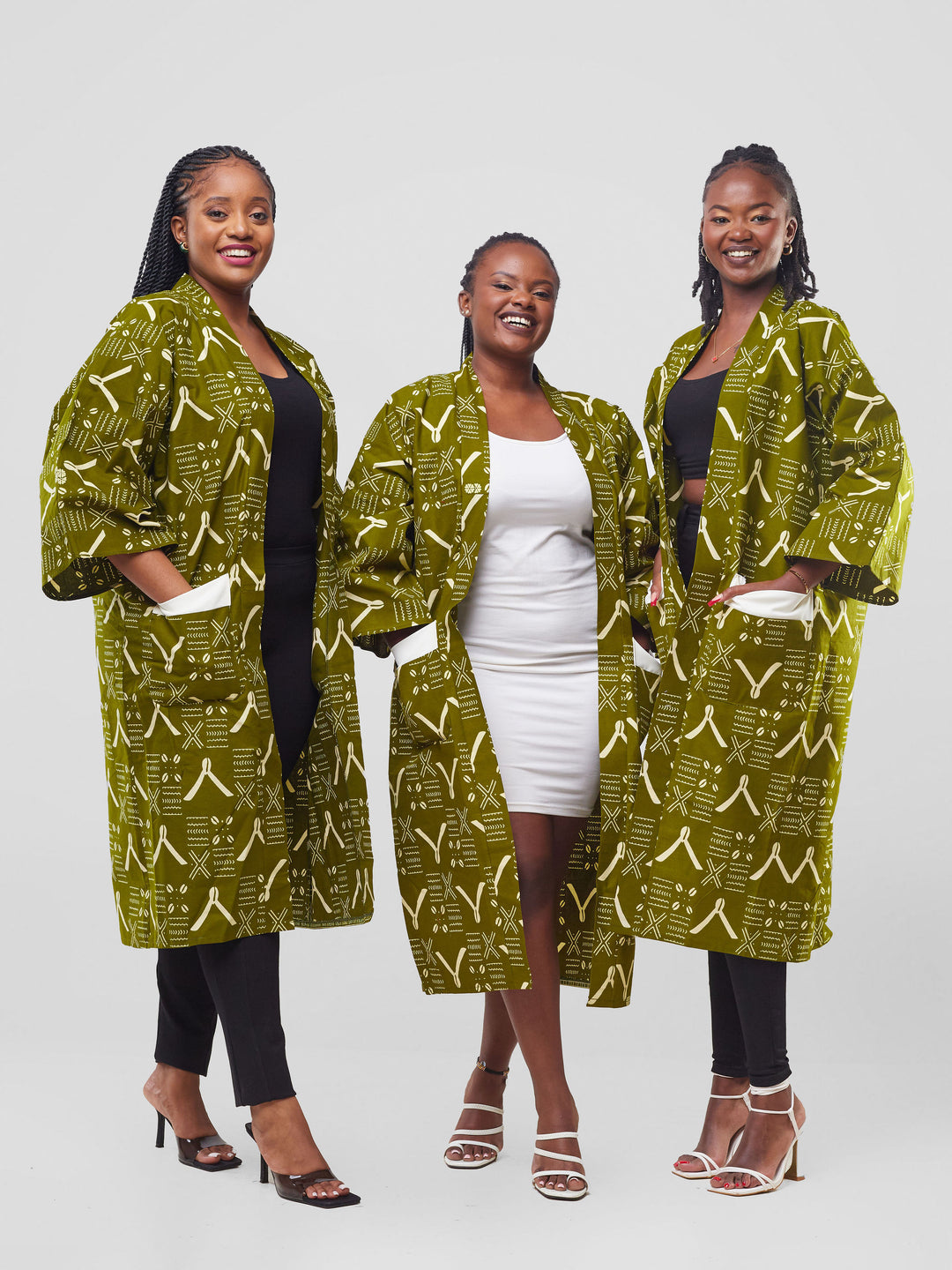 Izulu Juni 2 Kimono - Olive