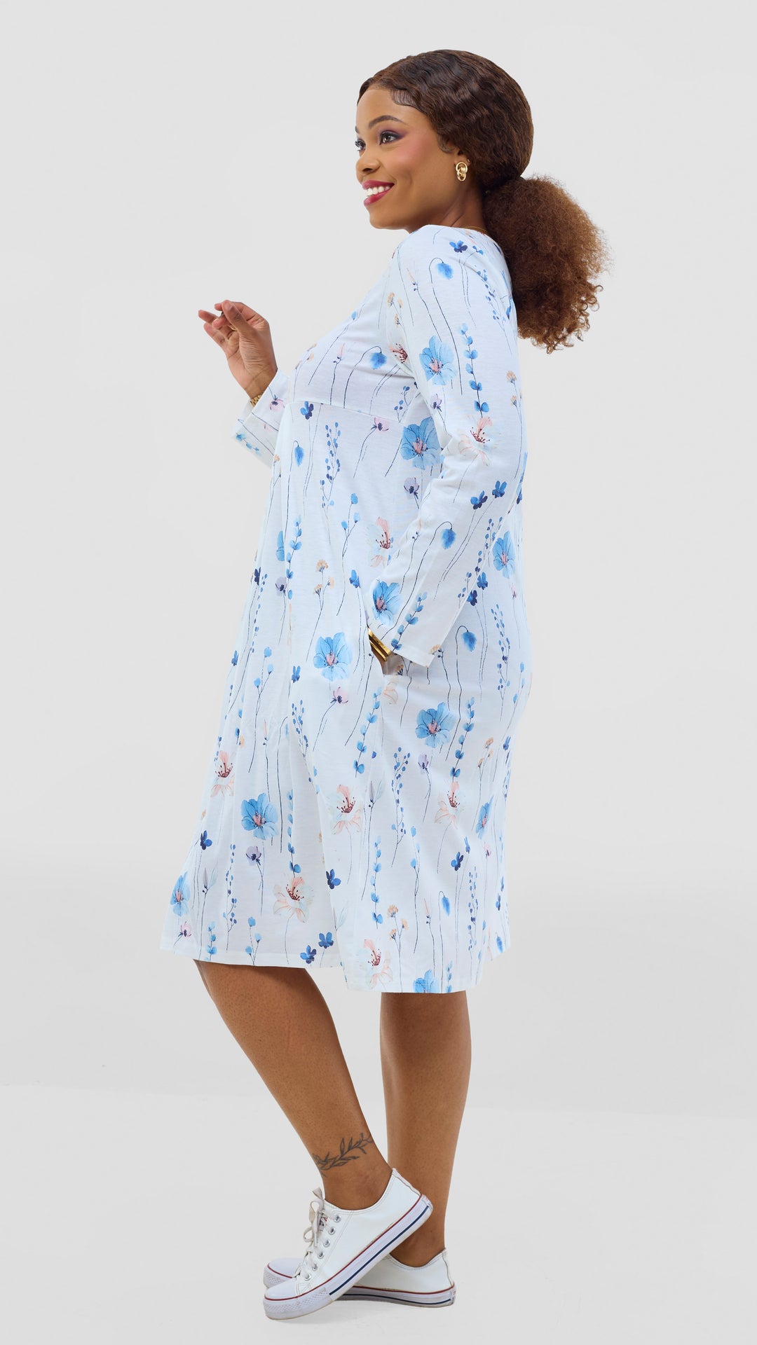 Pretty Gline Soft Cotton Dress - Floral