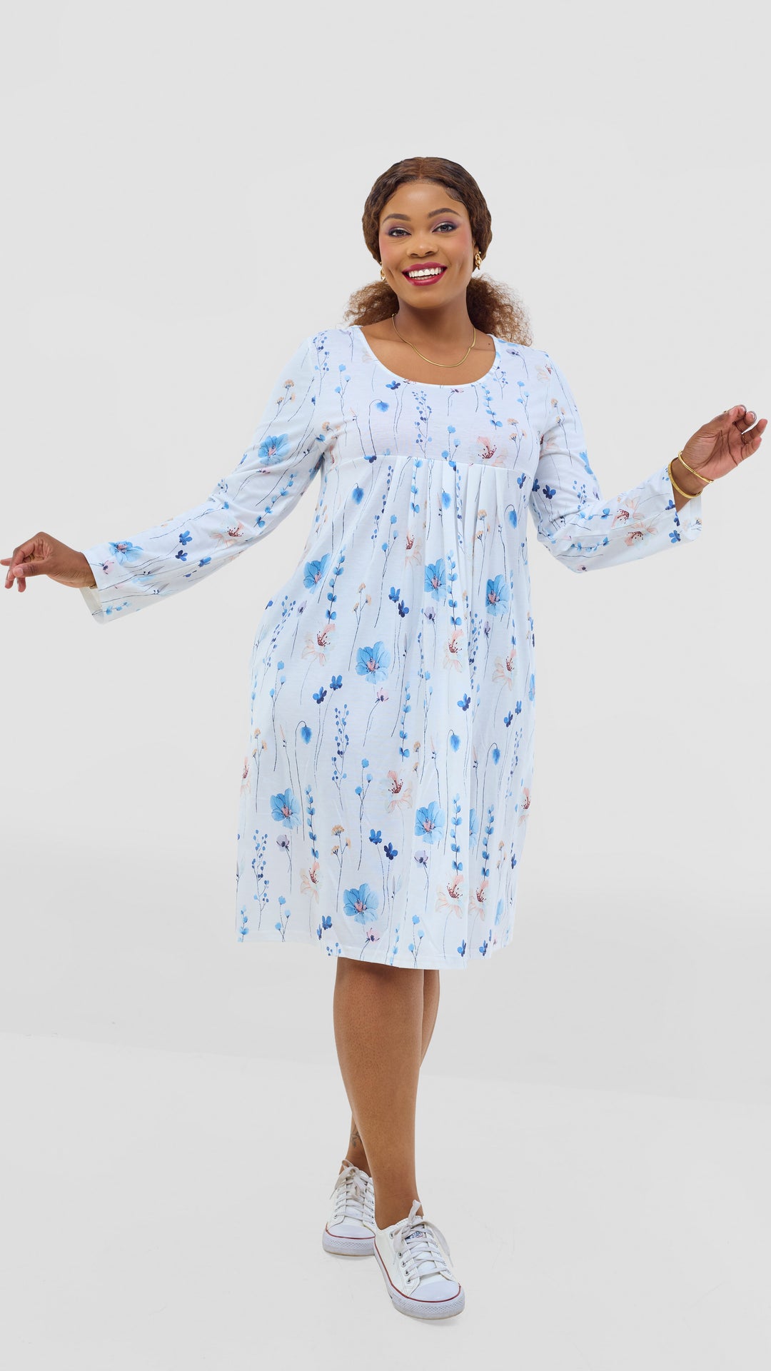 Pretty Gline Soft Cotton Dress - Floral