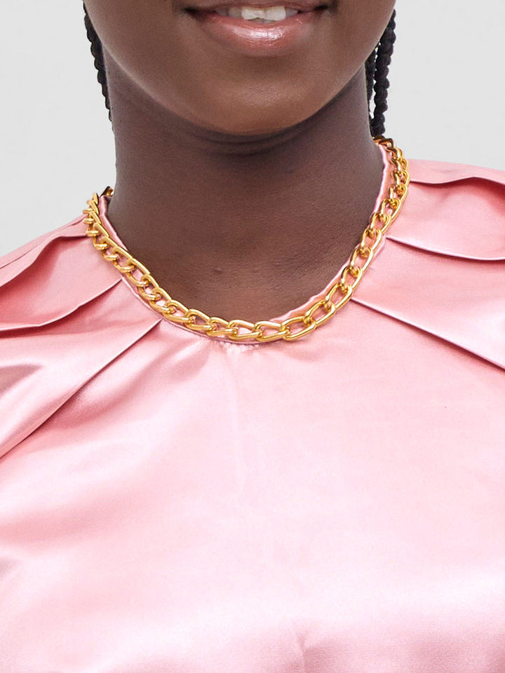 Fine Things Satin Top - Peach