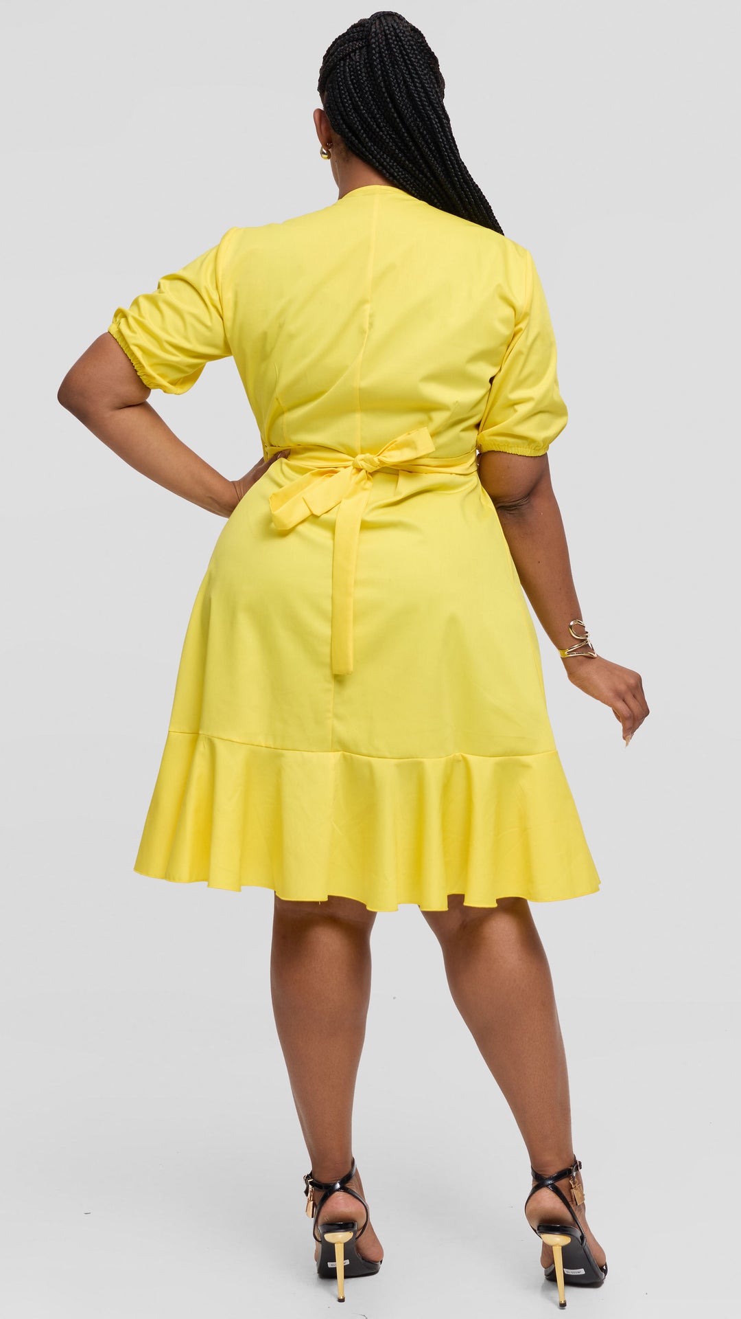 Lizola Waverly Wrap Dress - Yellow