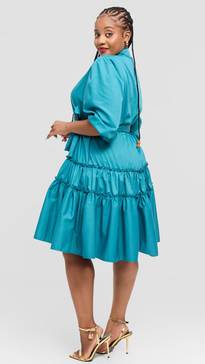 Lizola  Skyla Shirt Dress - Blue