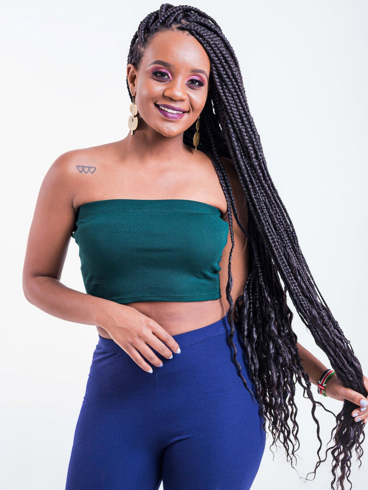 Zoya Basic Jersey Bandeau - Dark Green - Shop Zetu Kenya