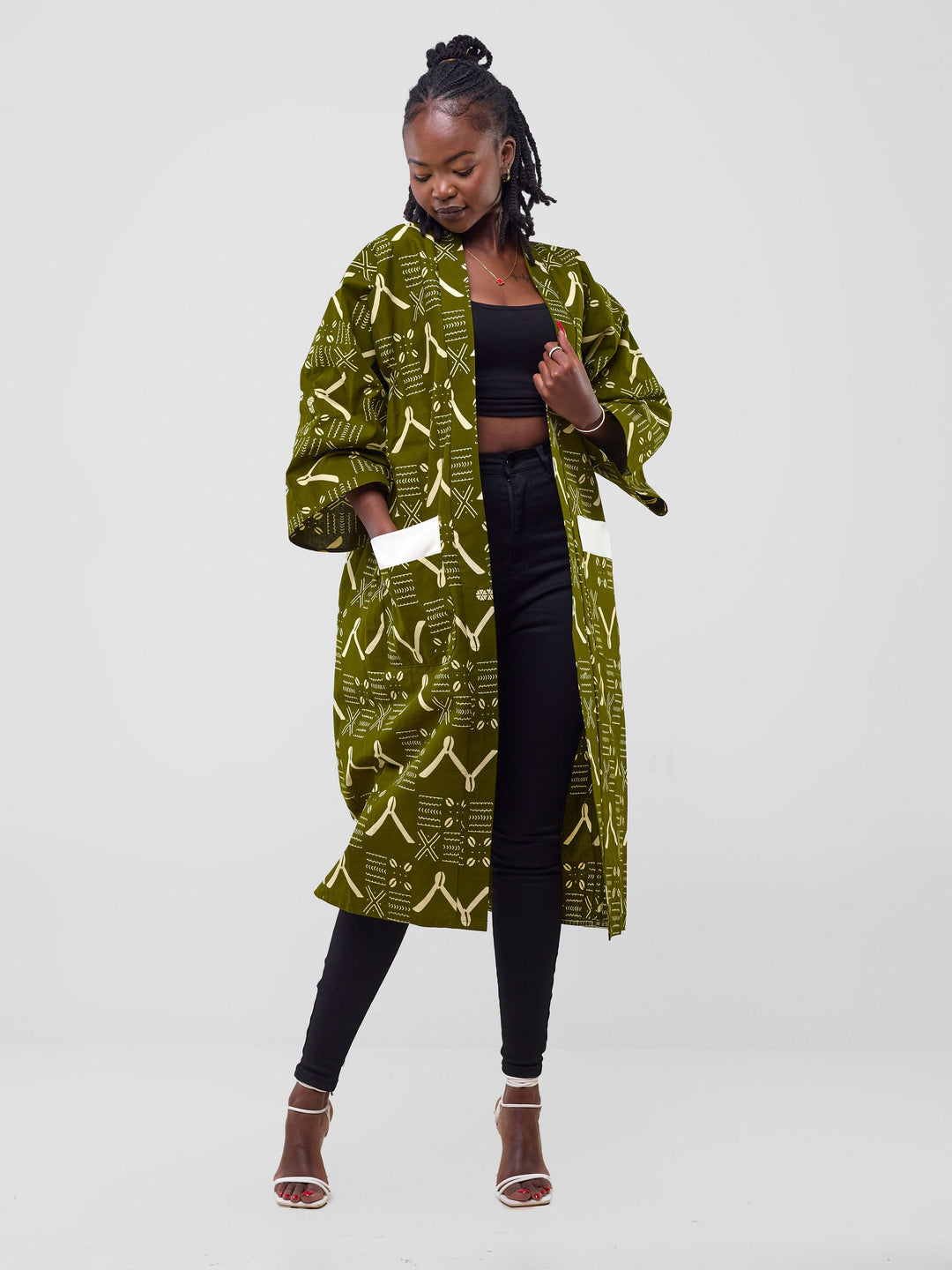 Izulu Juni 2 Kimono - Olive