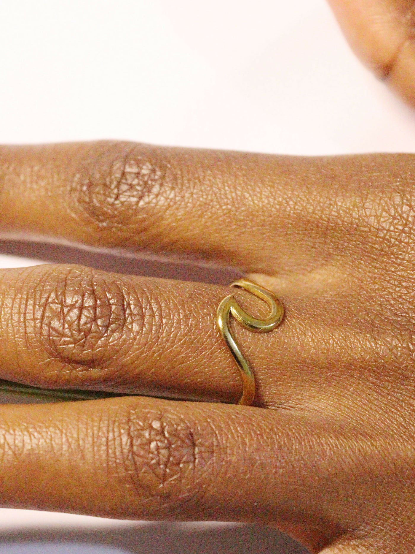 non fading18k gold plated wave ring to pair with dresses, work wear, pants or tops