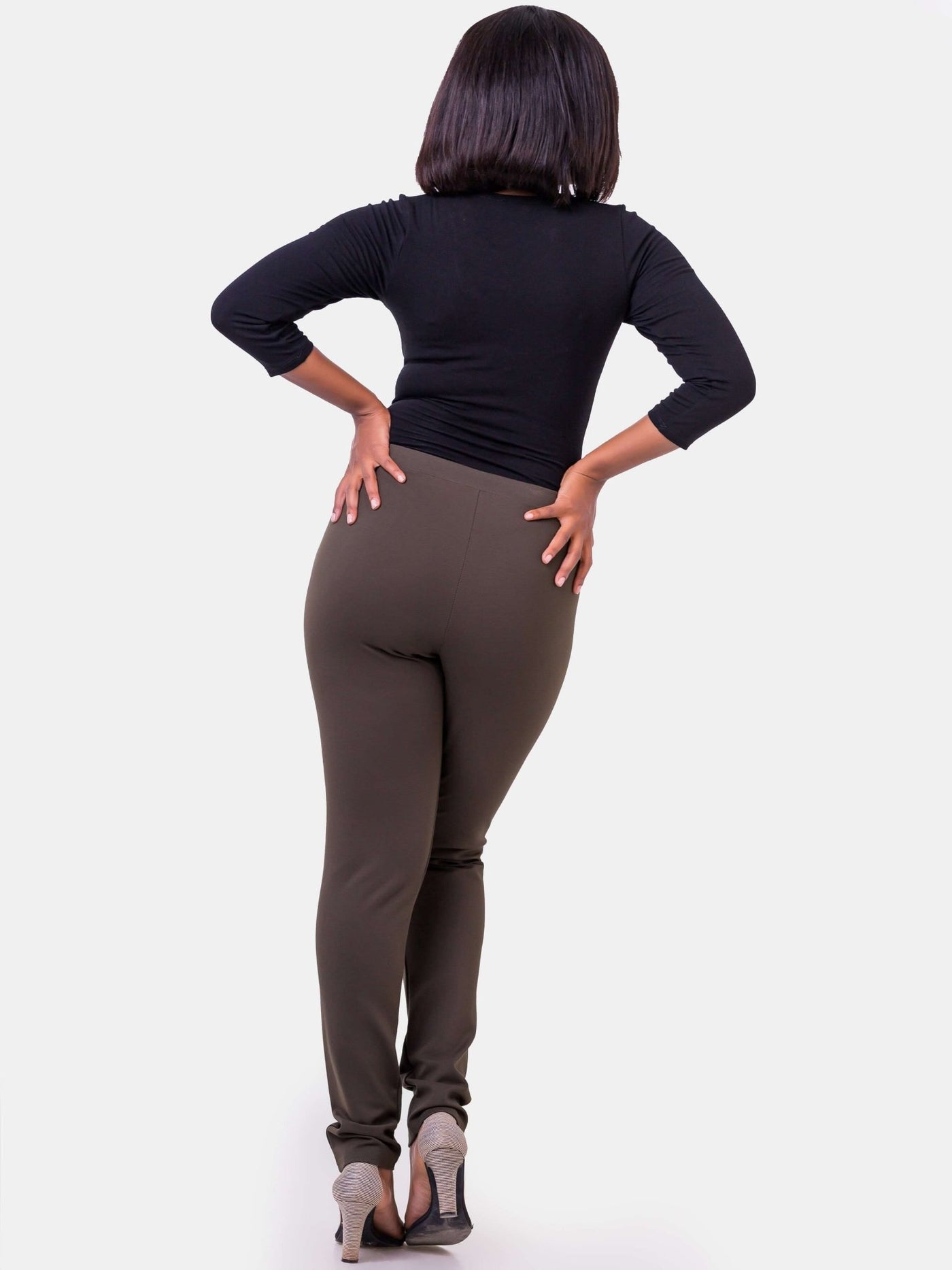 Vivo Basic Panelled Leisure Pants - Hunters Green - Shopzetu