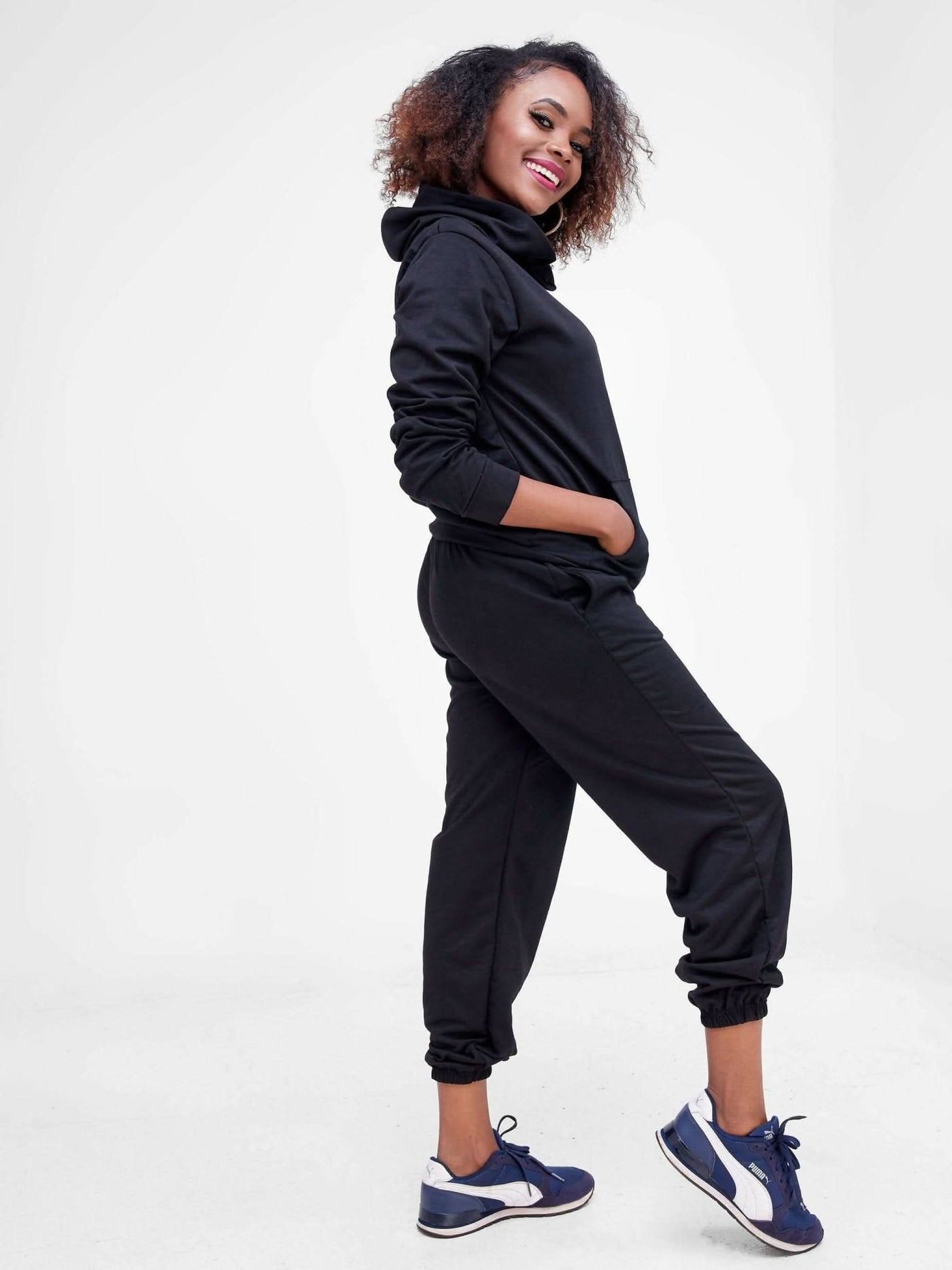 The Fashion Frenzy Track Suit - Black - Shopzetu
