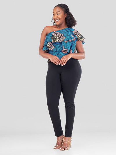 Vivo Naya One Shoulder Flounce Top - Tawi - Shopzetu