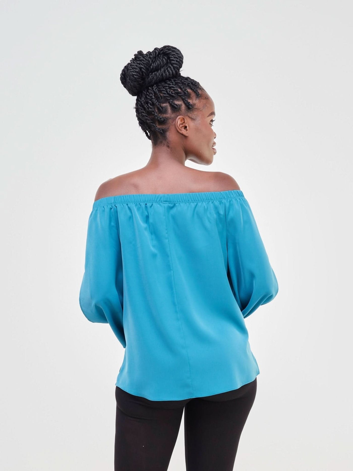 Vivo Yumi Off Shoulder Top - Teal - Shopzetu