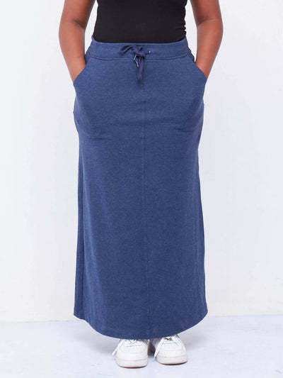Hessed Maxi Long Skirt - Blue - Shopzetu