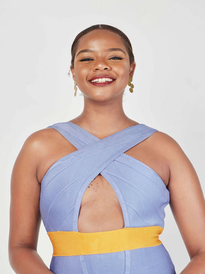 Zola Andrea Bandage Dress - Purple - Shopzetu