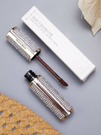Glamour Queen Don't Shush Me Lipstick - Chocolate Brown - Shopzetu