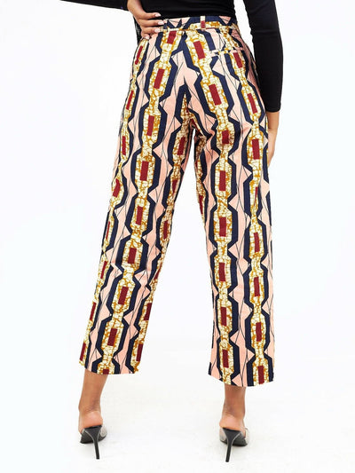 Simbaress Tenge Pants - Peach / Multicolor - Shopzetu