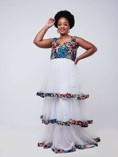 Zola White Rosa Gown - White - Shopzetu