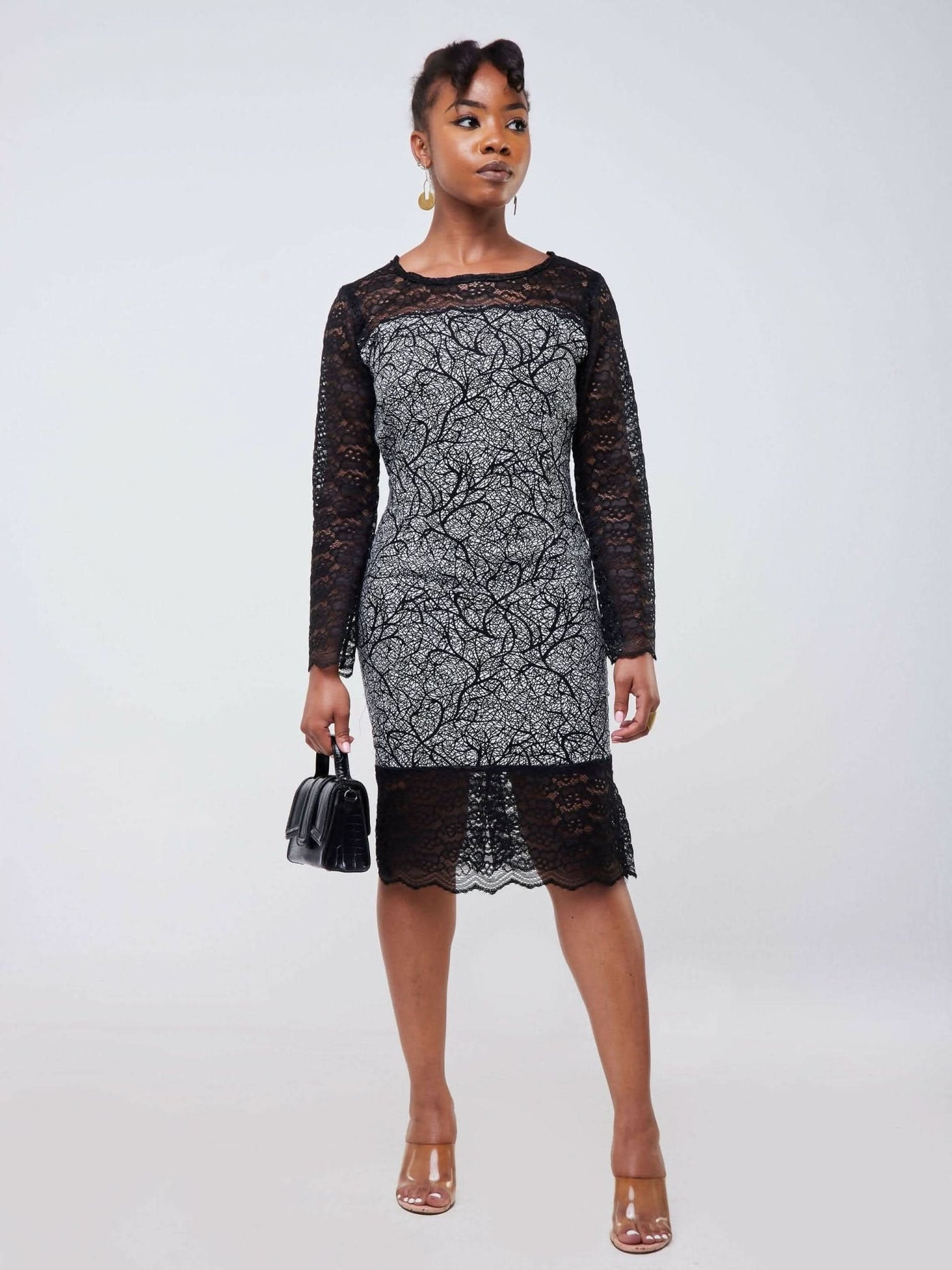 Zola Black Crystal Ankara - Black - Shopzetu