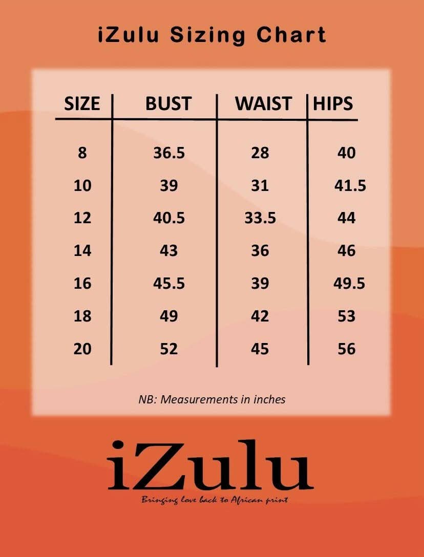 Izulu Havannah Dress - Blue - Shopzetu