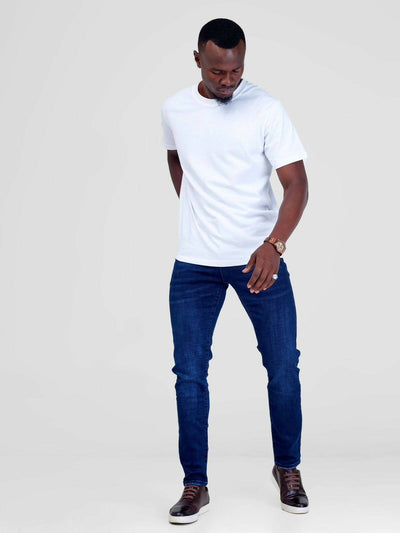 Stylish Sisters Plain Men's Jeans - Blue - Shopzetu