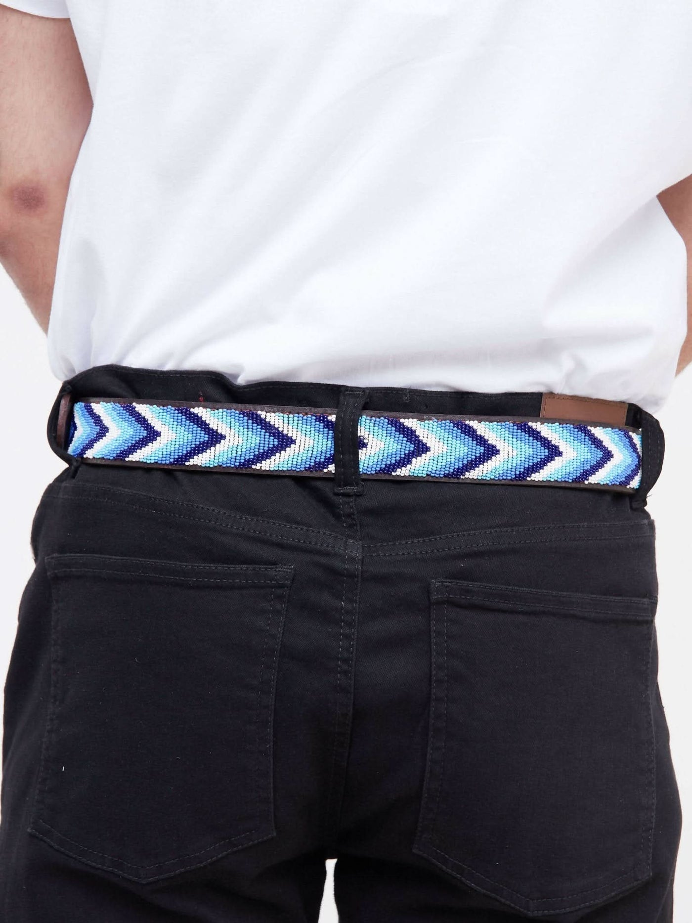 Kiondo Everyday Beaded Belt - Blue - Shopzetu