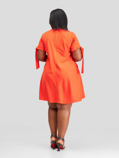 Hando Afrikan Designs Kipusa Dress - Orange - Shopzetu